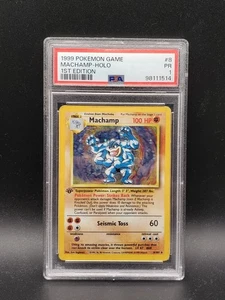 1999 Pokemon Game Machamp Holo 1st Edition #8/102 PSA 1 #8 - Picture 1 of 2
