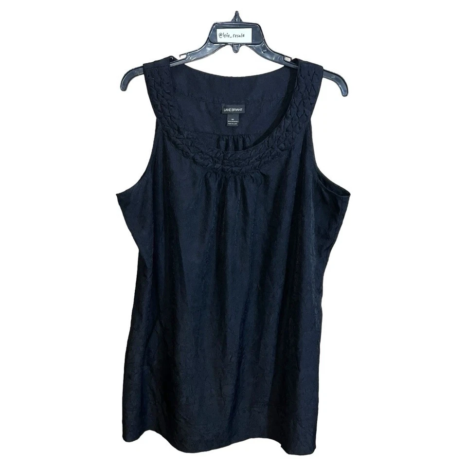Camisa Lane Bryant para mujer talla 26 negra sin mangas Foto 1 de 4