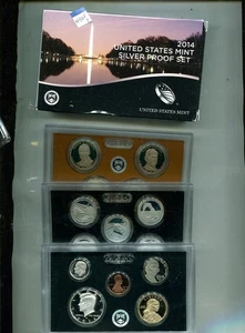 2014 S UNITED STATES 90% SILVER PROOF SET ORIGINAL GOVERNMENT BOX + COA 4528T - Picture 1 of 1