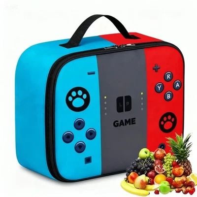 Bolsa de Almuerzo Reutilizable Juegos Aislada Portátil A Prueba de Fugas Refrigerador Rosa Bolso de Mano Foto 1 de 4