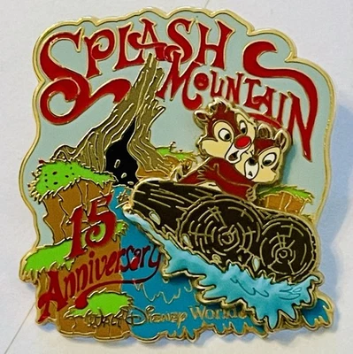 Disney 15Th Anniversary Chip Dale Splash Mountain LE Pin HTF - Image 1 of 2