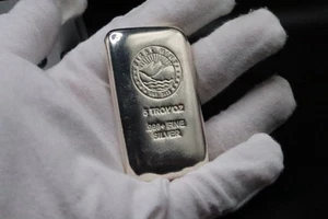 5 oz First Mint cast silver bullion bar .999 - Picture 1 of 6