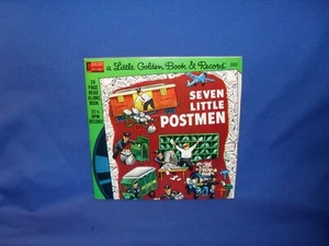 SEVEN LITTLE POSTMEN – USA LITTLE GOLDEN BOOK AND RECORD – READ AND HEAR 33 1/3 - Picture 1 of 3