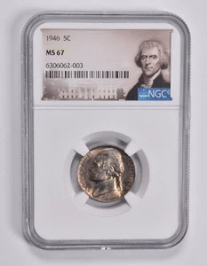 MS67 1946 Jefferson Nickel NGC *3577 - Picture 1 of 3