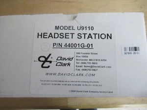 David Clark 44001G-01 U9110 Digital Intercom Headset Station - Bild 1 von 6
