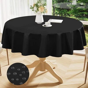 Round Table Cloth 60 Inch, Waterproof Wipeable Vinyl Tablecloths Protector, O... - Picture 1 of 5
