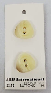 VINTAGE ~ Cream/Brown Marbled Triangle Buttons - #85625 7/8" - By JHB Int'L - 02 - Picture 1 of 7