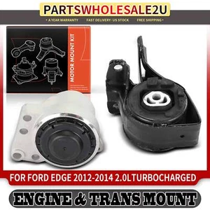 2Pcs Engine Motor & Transmission Mount for Ford Edge 2012-2014 2.0L Turbocharged - Picture 1 of 9