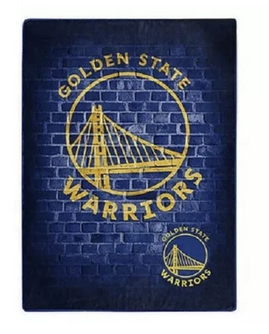 NBA Golden State Warriors Royal Plush Rashel Blanket 60"x 80" Cover