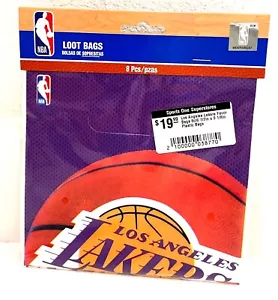 LOS ANGELES LAKERS FAVOR BAGS 8ct 6 1/2IN X 9 1/8IN PLASTIC BAGS - Picture 1 of 2