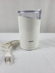 Krups Electric Fast One Touch Coffee Bean Spice Grinder Mill 203 White/Blue Lid