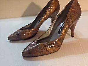 MODIGLIANI DESIGNER SNAKESKIN 3.5" STILETTO HEELS 6.5 N ELEGANT / SEXY - Picture 1 of 10