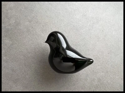 Mid Century Jaakko Noemi Black Glass Bird Finland Nuutajärvi - Image 1 of 4