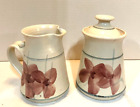 Studio Art Pottery Cream and Sugar Signed by artist and hand painted (800-12)