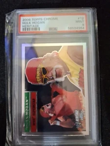 2006 HULK HOGAN WWE Topps Chrome Heritage #12 Graded PSA 9 (Mint Pop 7) - Picture 1 of 4