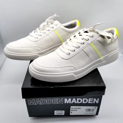 Madden by Steve Madden Men White Dycen Casual Walking Sneakers 9 - Image 1 of 4