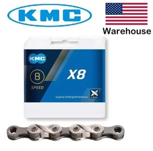 KMC 8 Speed 116 / 118L Bike Chain Stretch-Proof fits Campy SRAM Shimano - Picture 1 of 1