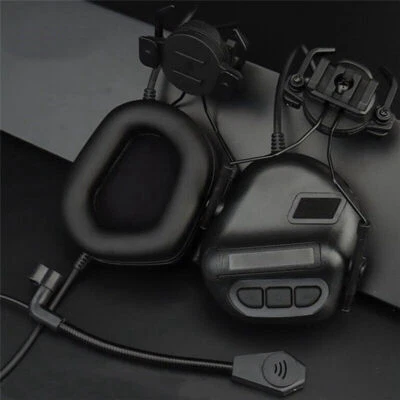 Casco táctico auriculares captación de sonido auriculares con adaptador de riel inventario de EE. UU. Foto 1 de 2
