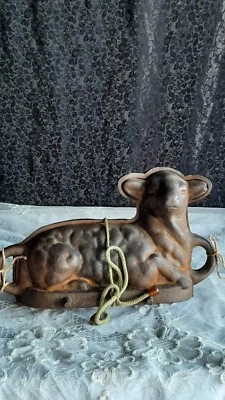 💝 antike Gusseisen Lamm  Backform  .. Osterlamm zweiteilig , massiv 6 KG  - Bild 1 von 4