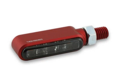 204-2802 Highsider CNC LED Blinker Bronx rot, getöntes Glas, E-geprüft, Paar - Bild 1 von 3