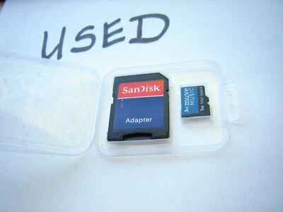 Memoria MICRO SD 1GB MUVE Music TF + Adattatore Sandisk x MP3 cellulari palmari - Immagine 1 di 2