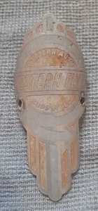 Western Flyer Western Auto Supply Co Bicycle Head Badge Vintage Free Shipping - Picture 1 of 6