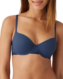 B.tempt'd by Wacoal Nearly Nothing Balconette Contour Bra Crown Blue Size 36DD - Picture 1 of 1