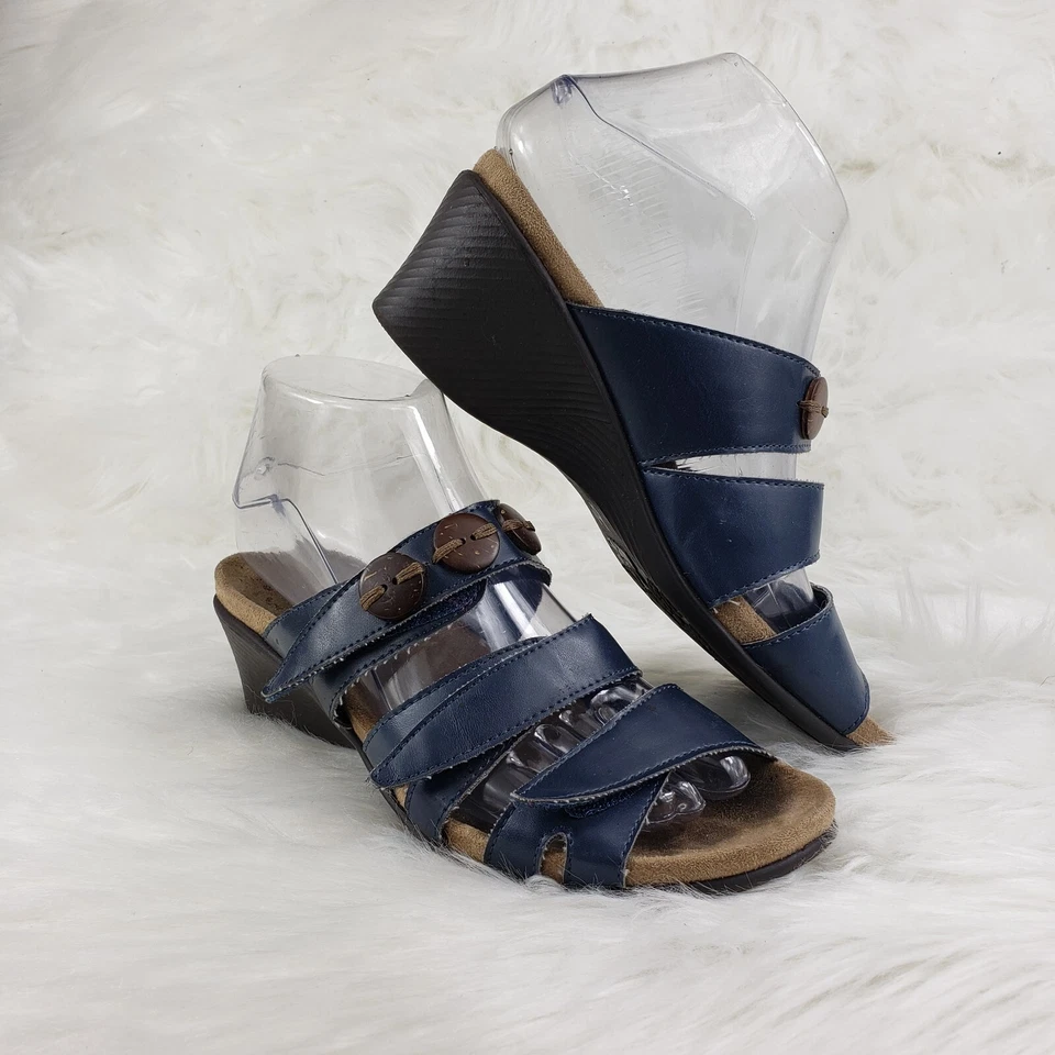 NICOLE Nandes Slide On Blue Casual Sandals Womens Size US 7 W - Image 1 of 4