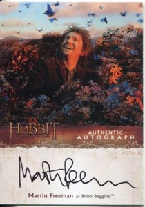 The Hobbit Desolation Of Smaug Autograph Card Martin Freeman as Bilbo Baggins