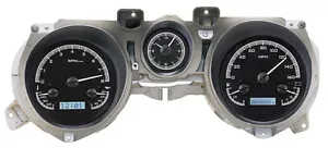 Dakota Digital 1971-73 Ford Mustang Analog Gauge Kit Black White VHX-71F-MUS-K-W - Picture 1 of 5