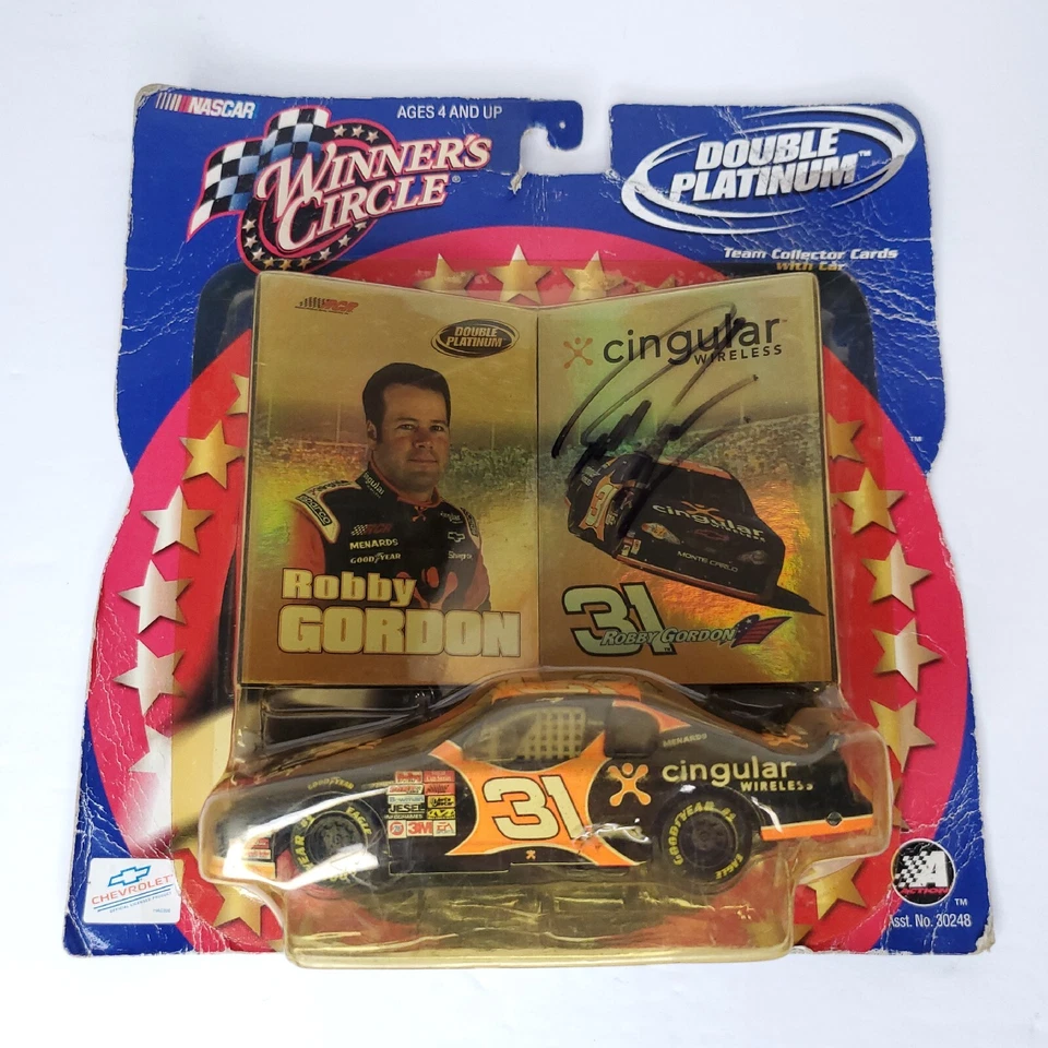 Winners Circle Robby Gordon #31 2002 Cingular firmado 1:43 diecast autografiado Foto 1 de 4