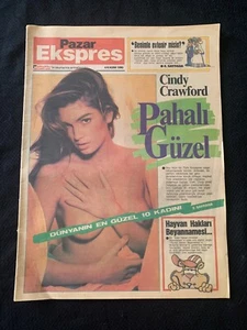 CINDY CRAWFORD COVER VINTAGE Middle East TURKISH TURKEY MAGAZINE RAREST VHTF - Picture 1 of 1