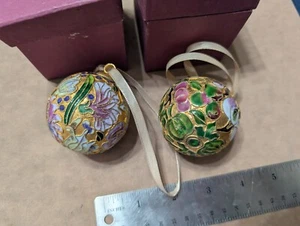 Vintage - Neu in Box - Cloisonne Ball Floral Ornament - einzeln verkauft - Bild 1 von 3
