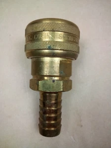 FOSTER FM6906, 4 SERIES, INDUSTRIAL COUPLER, AUTOMATIC, 3/4" HOSE BARB, BRASS - Picture 1 of 6
