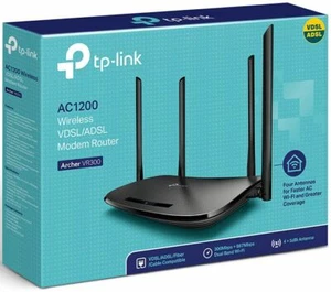 TP-LINK ARCHER VR300 VDSL VDSL2 MODEM ROUTER WIRELESS DUAL BAND 4 PORT SWITCH - Picture 1 of 1