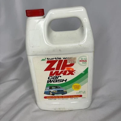 Vtg 1992 Turtle Wax Zip Wax Car Wash 64 oz. 95% Full Advertising Prop - Image 1 of 3