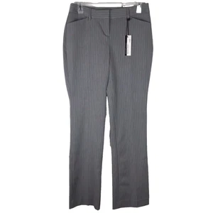 Neu mit Etikett Express Editor Barely Boot niedrige Stretchhose grau Nadelstreifen Größe 2 - Bild 1 von 11