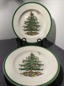 Set Of 4 Spode Christmas Tree Dinner Plates 10.5” Made In England S3324Y 47 - Picture 1 of 4
