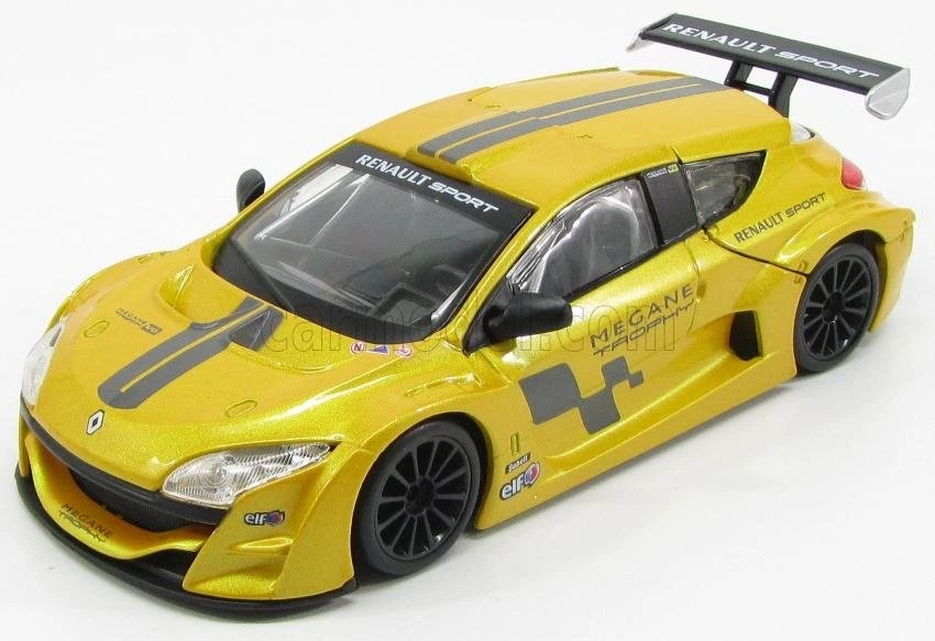 1 24 BURAGO Renault Sport Megane Trophy 2009 Yellow Met BU22115Y