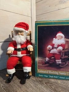 De colección Gemmy Rocking Santa Claus canta "Jingle Bells" decoración navideña animada - Imagen 1 de 9