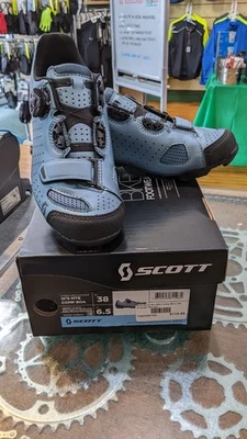 Scott Mujer MTB Comp Boa Zapatillas Ciclismo,38/6.5 Azul, 2 Agujeros, ¡Nuevo en la Caja! Foto 1 de 4