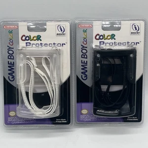 2X NEW Official NINTENDO Game Boy Color Protector Black & White Crystal Cloud - Picture 1 of 12