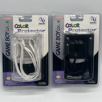 2X NEW Official NINTENDO Game Boy Color Protector Black & White Crystal Cloud - Image 1 of 4