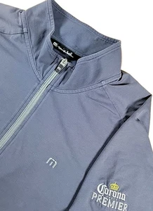 Pullover Travis Mathew 1/4 Cremallera Para Hombre XL Gris Azulado Golf Corona Logo Premier - Imagen 1 de 11