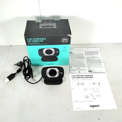 Logitech C615 Portable HD 1080p Webcam With Instructions And Box Tested - Image 1 of 4