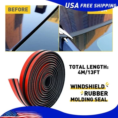 4米汽车挡风玻璃车顶密封噪音绝缘橡胶条贴纸配件美国 — 第 1/4 张图片