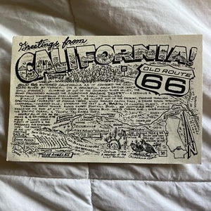 saluti dalla Califournia vecchia rotta 66 cartolina 4 x 6 H - Foto 1 di 2