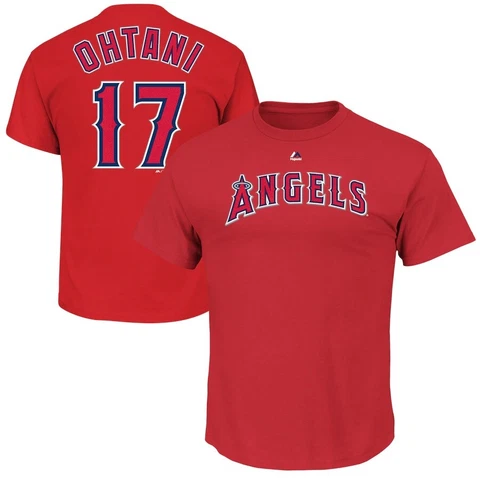 Shohei Ohtani Los Angeles Angels Majestic Adult Jersey Tee - New With Tags! Cover