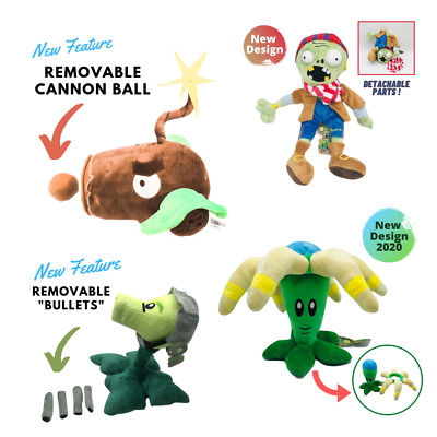 Plants Vs Zombies PVZ Soft Plush Stuffed Doll Toy Kids Christmas - U.S Seller • 44.02$