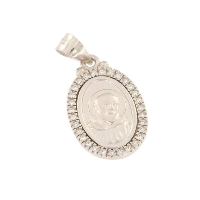 Pendente in Argento 925, con Pietre Naturali Padre Pio NO Nikel - Immagine 1 di 1